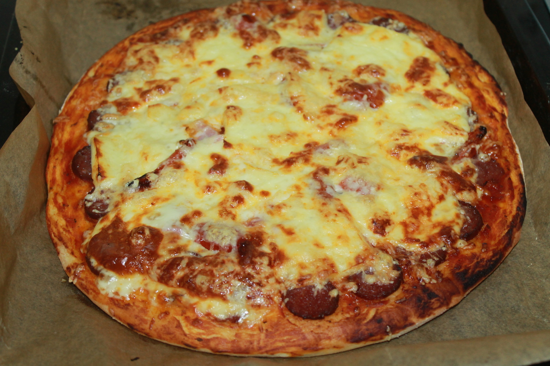 пиццу сделать дома с готовым тестом в духовке фото 106