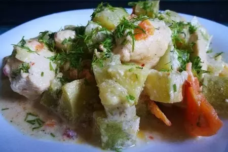 Курица с кабачками