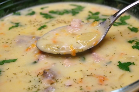 Суп рыбный с сыром
