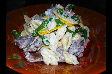 Фото к рецепту: Теплый салат "8 марта"
