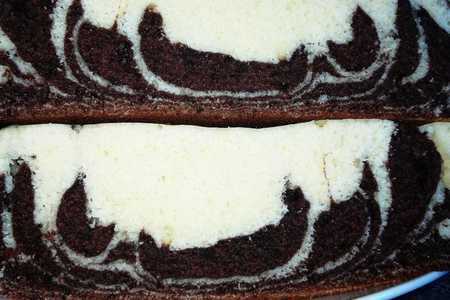 Фото к рецепту: Пирог зебра на молоке
