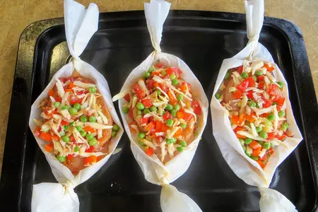 Куриные лодочки с овощами