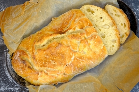 Фото к рецепту: Хлеб без вымешивания