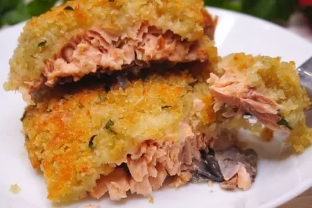 Рыба запеченная под хлебной корочкой