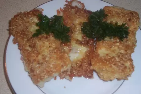 Жареный сыр из моцареллы