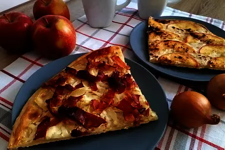 Пылающий пирог. тарт фламбе.