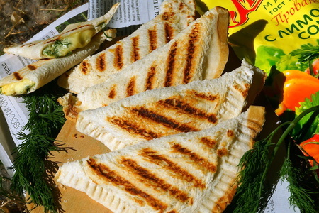 Ленивые пирожки с сыром и зеленью (быстрые) #махеевънаприроде