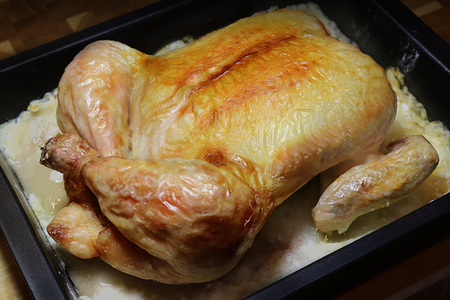 Курица запеченная на соли | самый простой рецепт!
