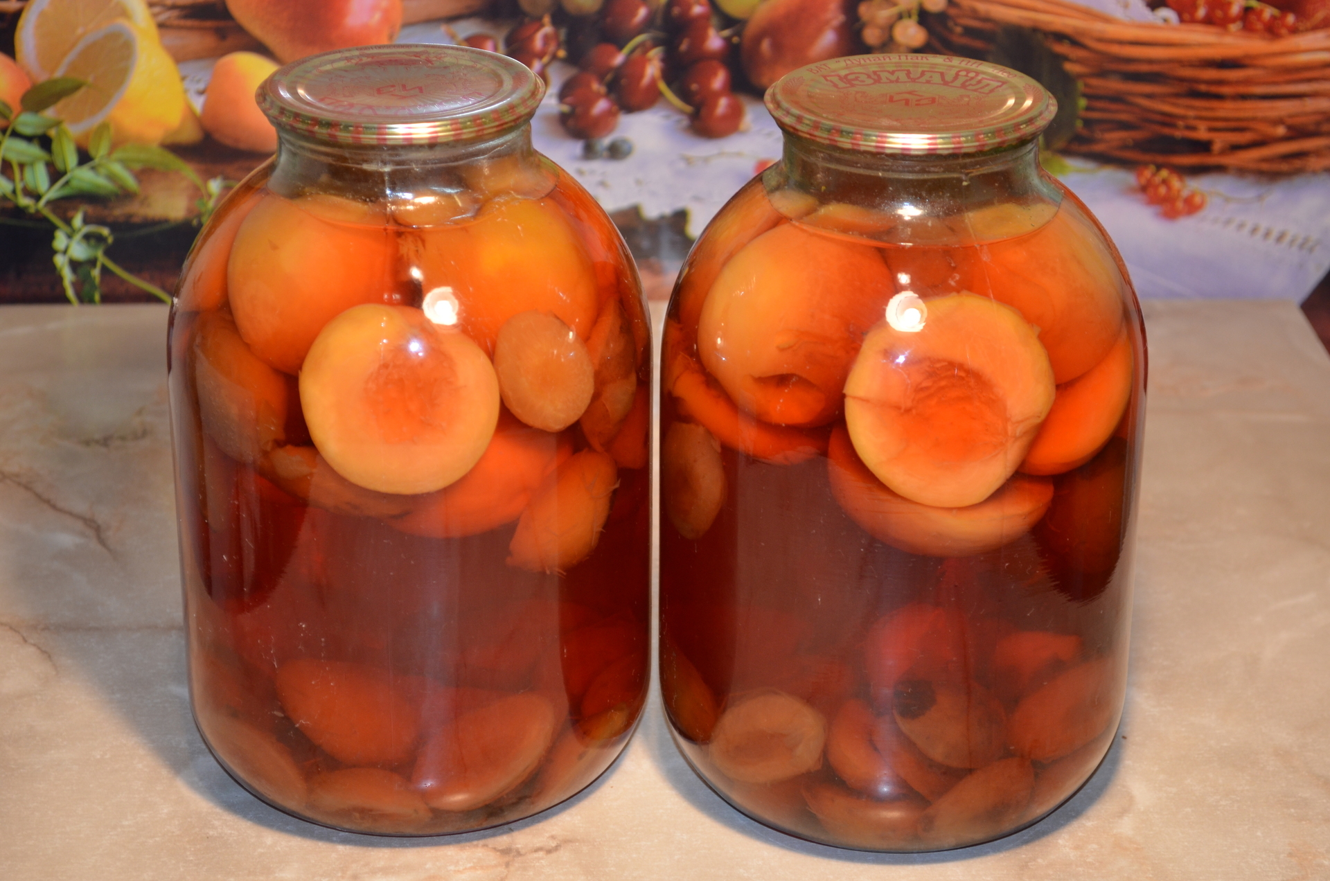 Компот из персиков и сливы - пошаговый рецепт с фото