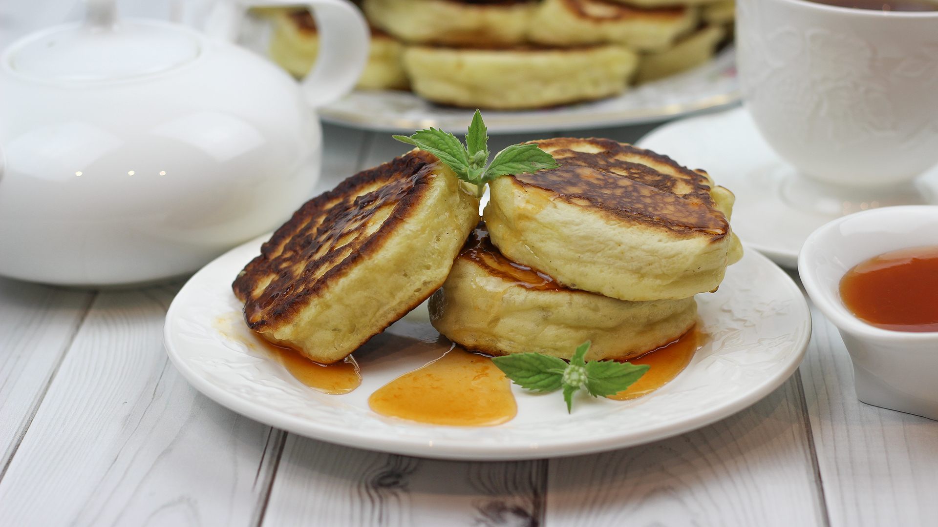 Пышные оладьи с секретом