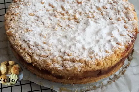 Итальянский яблочный пирог из крошки