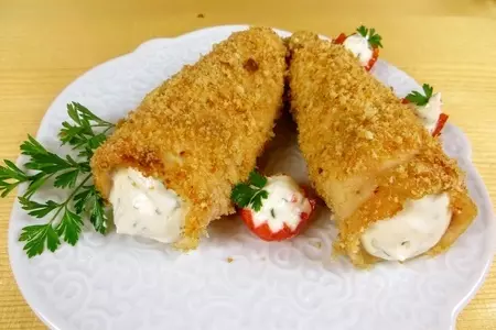 Куриные трубочки с кремом