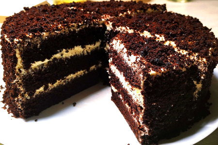 Шоколадный торт из простых продуктов
