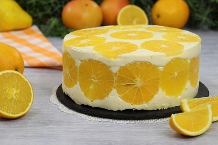 Муссовый торт "апельсин с апельсином в апельсине"