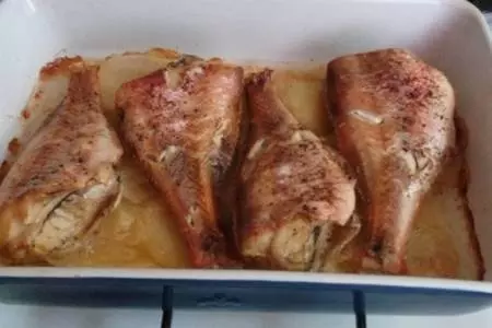 Морской окунь в духовке