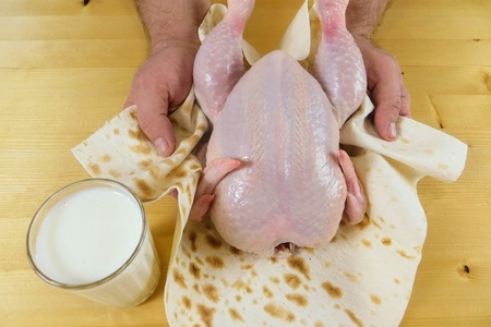 Курица в лаваше запеченная в духовке