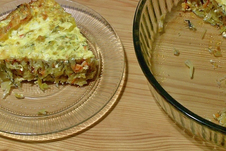 Фото к рецепту: Ленивый капустный пирог из тонкого лаваша