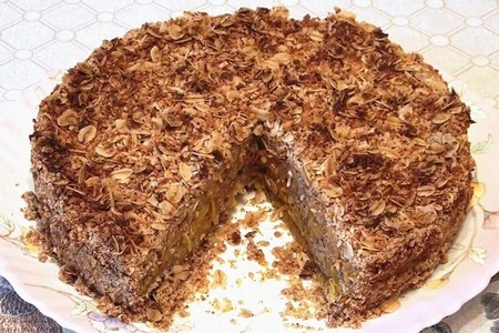 Фото к рецепту: Насыпной пирог с яблоком и тыквой (постный, пп)