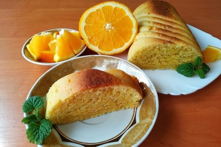 Фото к рецепту: Апельсиновый домашний кекс 