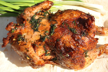 Цыпленок на углях, рецепт цыпленка ( курицы ) на вертеле