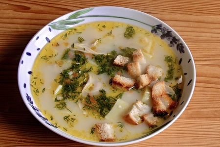 Сырный суп с курицей / куриный суп с плавленным сыром