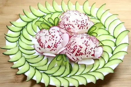 Хризантемы из редиса