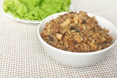 Гречка с шампиньонами