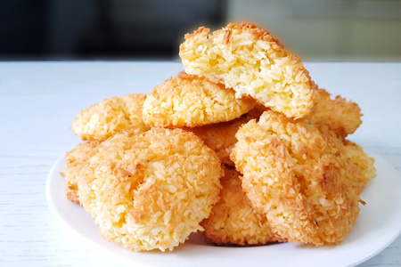 Постное кокосовое печенье с миндалем – пошаговый рецепт приготовления с фото