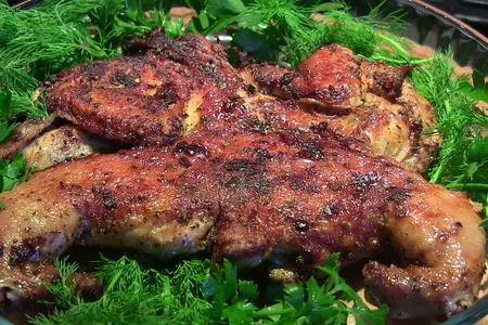 Курица на сковороде с корочкой