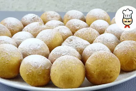 Творожные пончики из детства