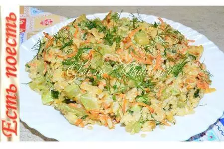 Кабачки с рисом в сметане