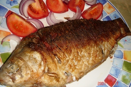 Фото к рецепту: Просто рыба2(карась шинкованный)
