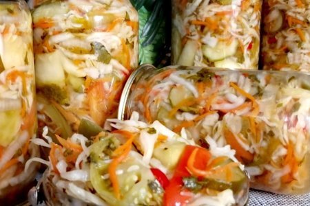Овощной салат на зиму "кубанский" 