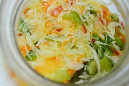 Салат из капусты, маринованной таким способом, что можно есть уже через пару часов