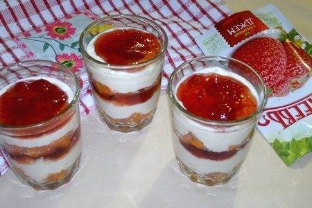 Десерт из тыквы и творога с джемом «махеевъ» «кусочки лета»