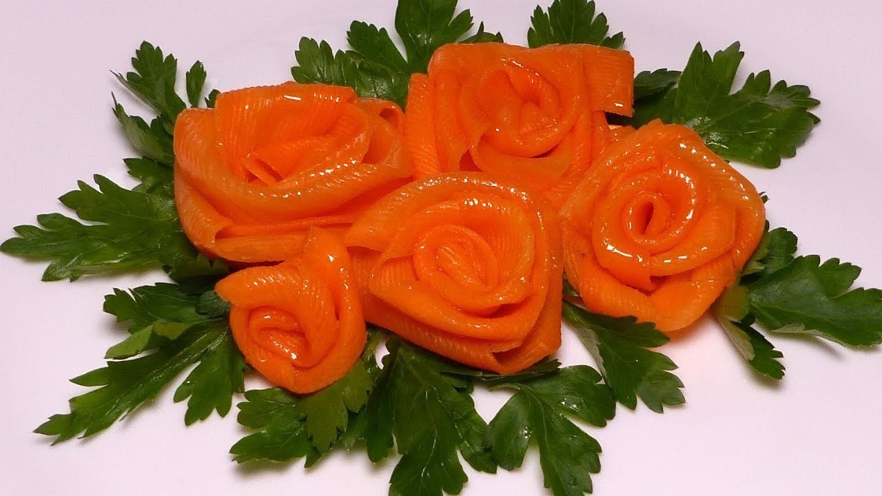Хризантема из моркови