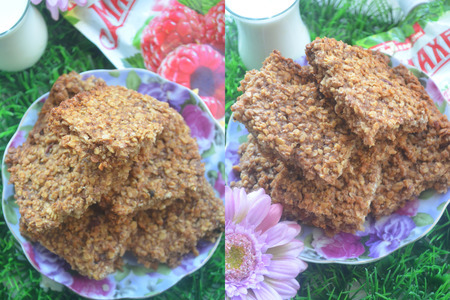 Фото к рецепту: Печенье из овсяных хлопьев джемом «махеевъ» «кусочки лета»