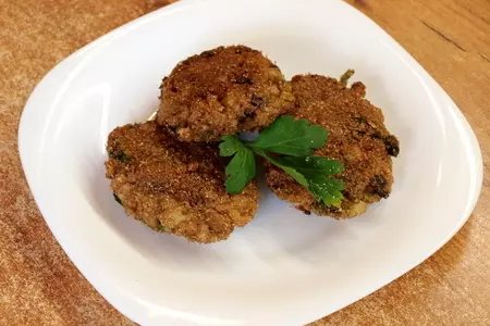 Грибные котлеты с рисом без мяса