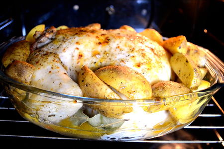 Запеченная курица с картошкой в духовке | маринад для курицы