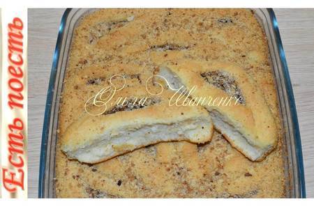 Фото к рецепту: Отрывной пирог с хрустящей крошкой и начинкой