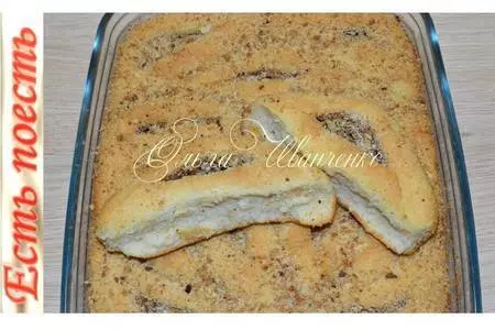 Отрывной пирог с хрустящей крошкой и начинкой