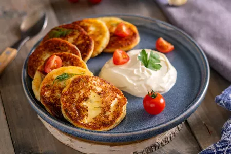 Сырные оладушки