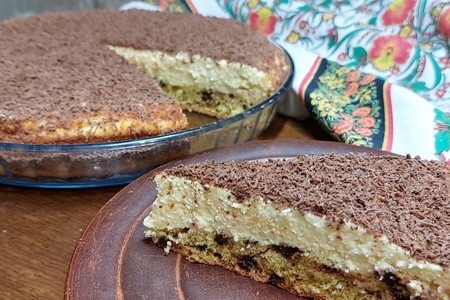 Фото к рецепту: Творожный пирог "наоборот" с шоколадом