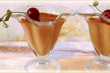 Десерт из ряженки и шоколада