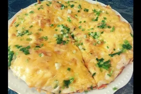 Яичница с лавашом и сыром