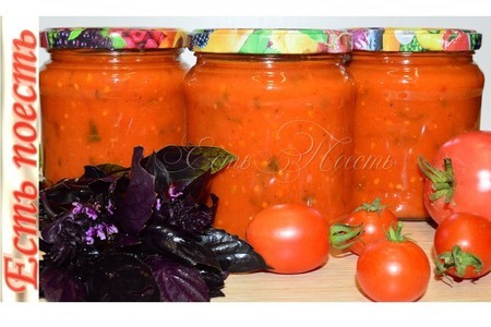 Соус томатный с базиликом, чесноком и перцем - летний аромат