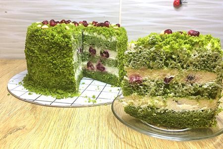 Фото к рецепту: Шпинатный торт "лесной мох"