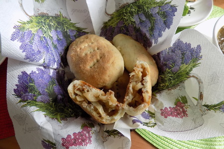 Постные овсяные пирожки с жареной капустой и гречкой #постныйстол