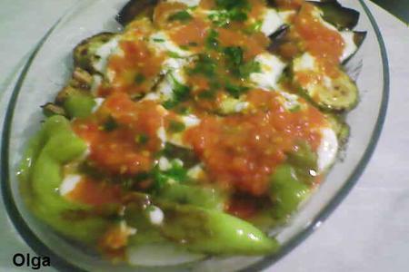 Фото к рецепту: Кызартма(жаренные овощи под соусом)