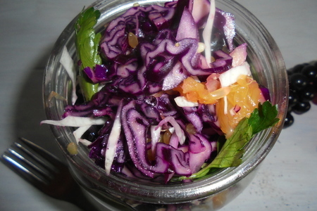 Фото к рецепту: Салат из красной капусты#постныйстол
